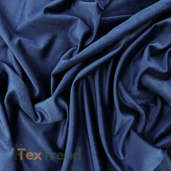 Samt glatt Indigo Blau