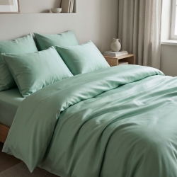 Premium Baumwollsatin in Salbeigrün (Patina) - 220 cm