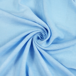 100% Stone Washed Leinen Bekleidungsstoff Hellblau (552) - 190 g/m²