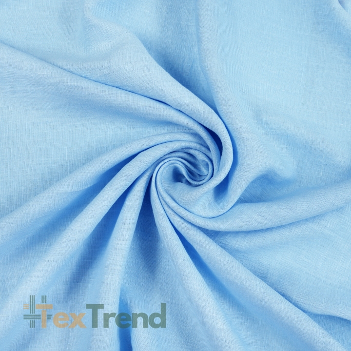 100% Stone Washed Leinen Bekleidungsstoff Hellblau (552) - 190 g/m²