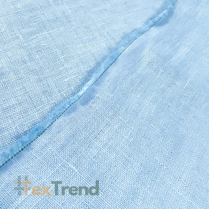 100% Stone Washed Leinen Bekleidungsstoff Hellblau (552) - 190 g/m²