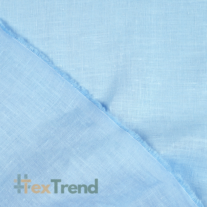 100% Stone Washed Leinen Bekleidungsstoff Hellblau (552) - 190 g/m²