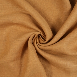 100% Stone Washed Leinen Bekleidungsstoff Kürbis (1674) - 190 g/m²