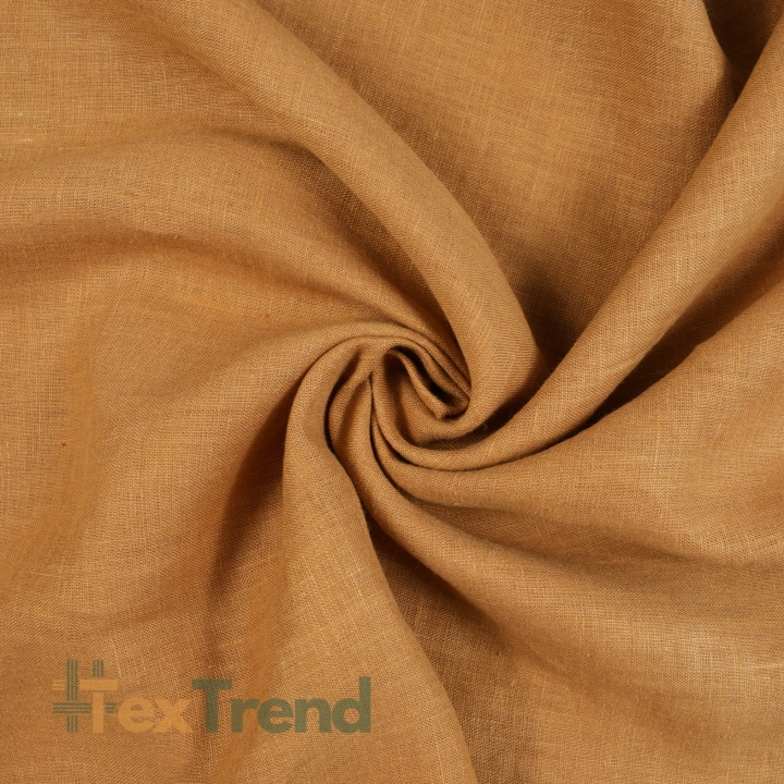 100% Stone Washed Leinen Bekleidungsstoff Kürbis (1674) - 190 g/m²