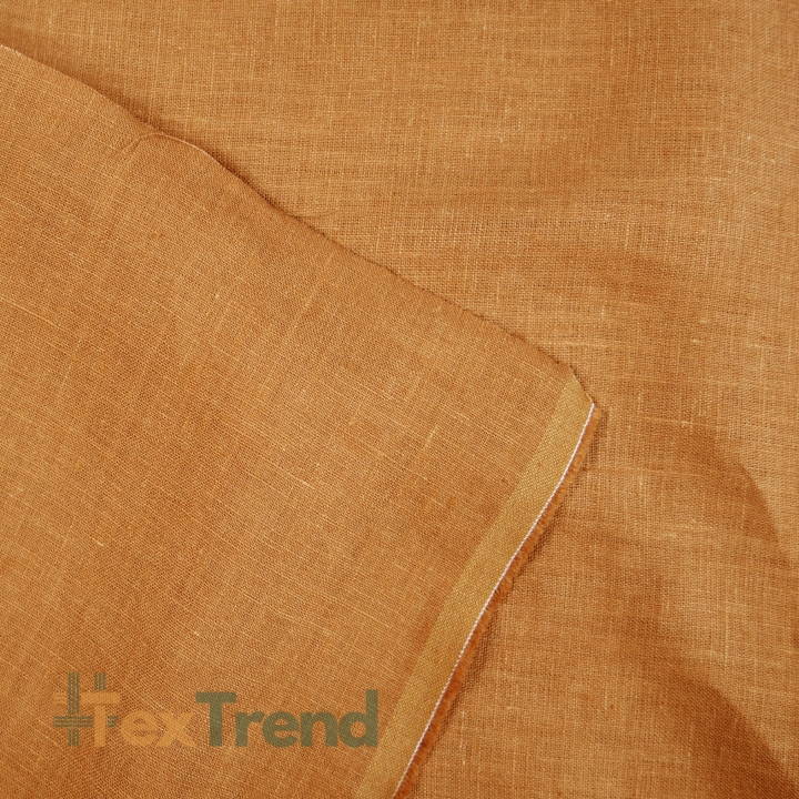 100% Stone Washed Leinen Bekleidungsstoff Kürbis (1674) - 190 g/m²