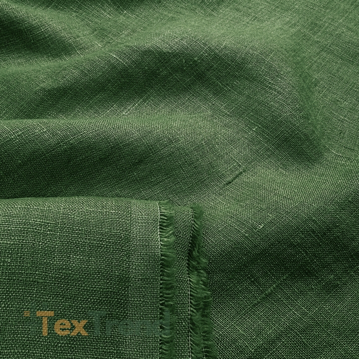 100% Stone Washed Leinen Bekleidungsstoff faulgrün (372) - 190 g/m²