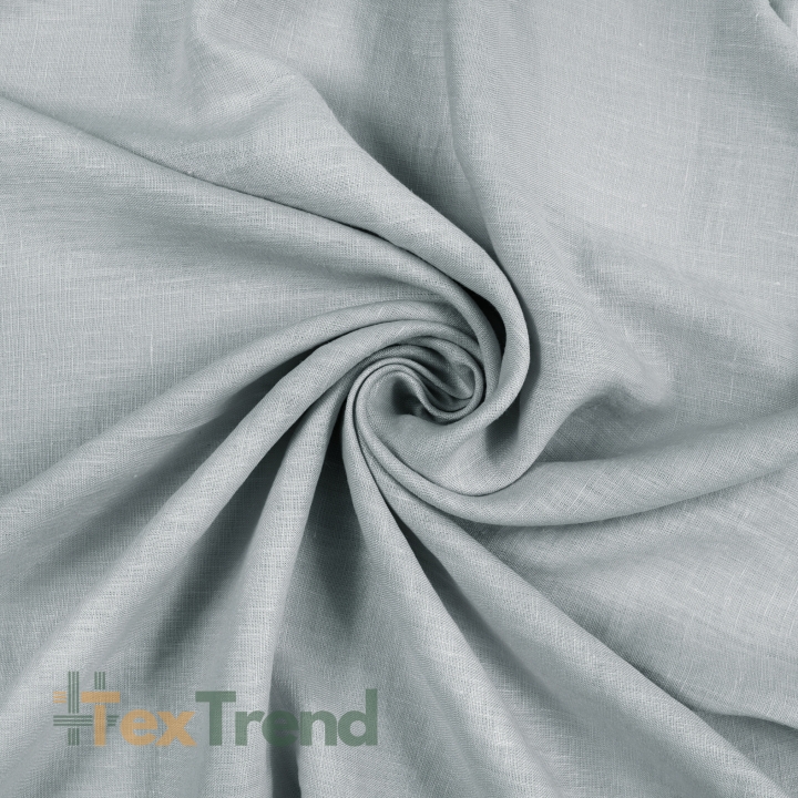 100% Stone Washed Leinen Bekleidungsstoff Grau (106) - 190 g/m²