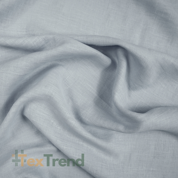 100% Stone Washed Leinen Bekleidungsstoff Grau (106) - 190 g/m²