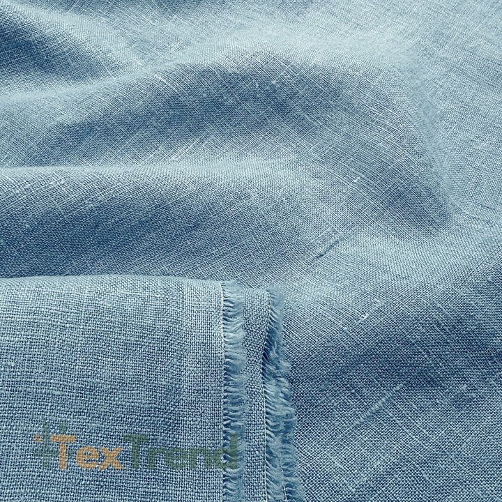 100% Stone Washed Leinen Bekleidungsstoff Grau Taube (199) - 190 g/m²