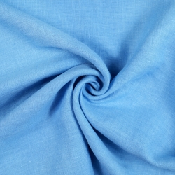 100% Stone Washed Leinen Bekleidungsstoff Blau (757) - 190 g/m²