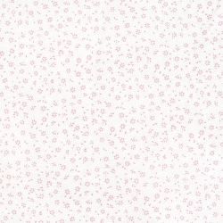 100% Baumwolle Mini-Punktmuster in schmutzig-rosa auf weißem Hintergrund