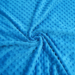 Minky Noppen Stoff / Minky Fleece – weich - blau (Azure)