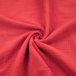 Double Gauze Musselin rot (Red)