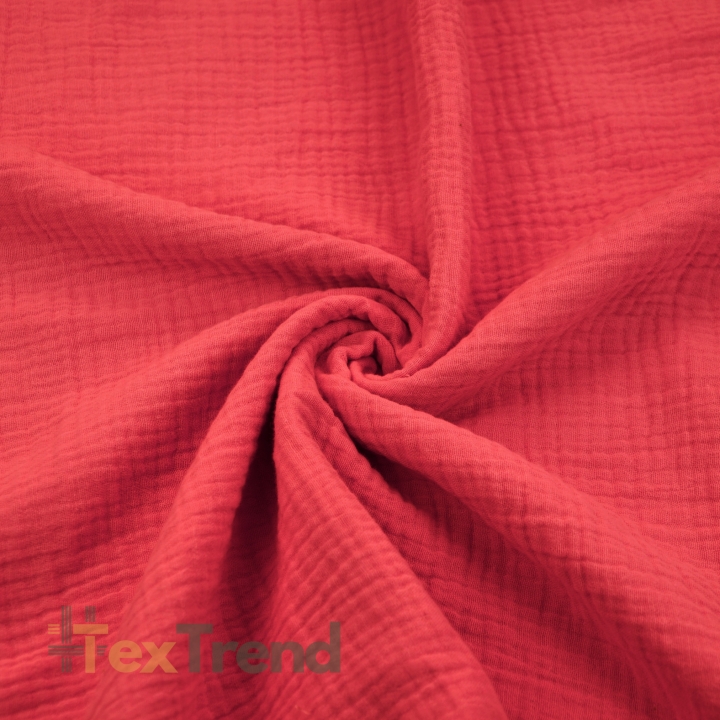 Double Gauze Musselin rot (Red)
