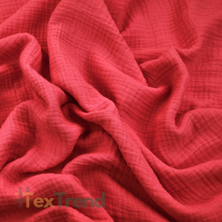 Double Gauze Musselin rot (Red)
