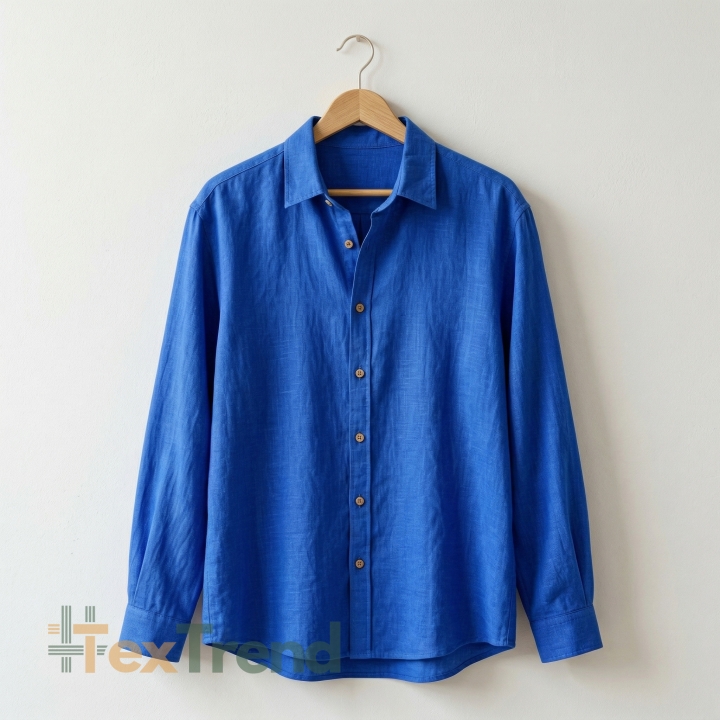 100% Stone Washed Leinen Bekleidungsstoff Saphir (1318) - 190 g/m²