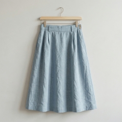 100% Stone Washed Leinen Bekleidungsstoff Grau Taube (199) - 190 g/m²