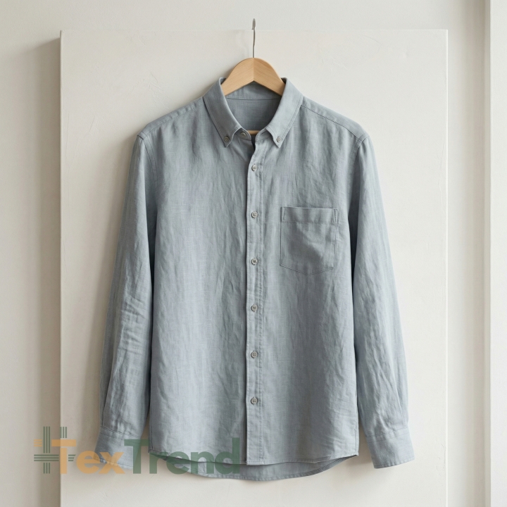 100% Stone Washed Leinen Bekleidungsstoff Grau (106) - 190 g/m²