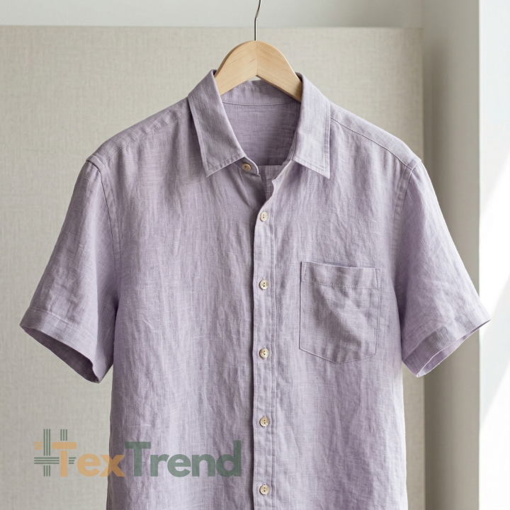 100% Stone Washed Leinen Bekleidungsstoff Lavendel (723) - 190 g/m²