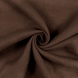 100% Leinen Stonewashed Bekleidungsstoff Braun (1420) - 190 g/m²