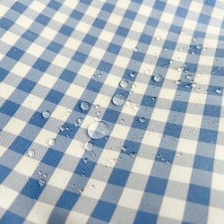 100% Baumwolle Punkte 4mm weiß auf beigem Hintergrund